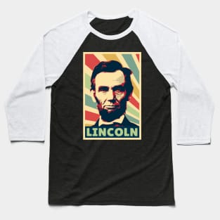 Abraham Lincoln Vintage Colors Baseball T-Shirt